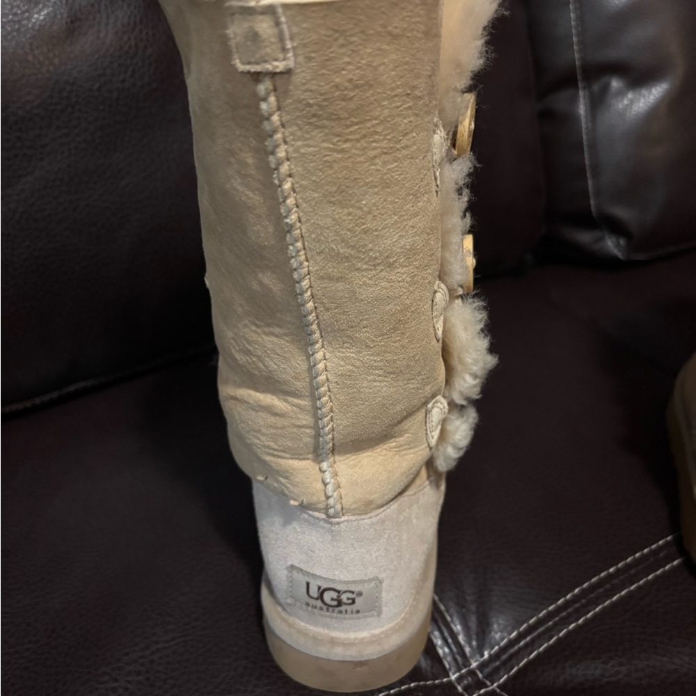 UGG Beige Bailey Button Button Boots - Picture 2 of 6